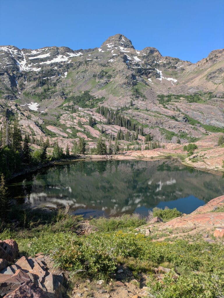 Lake Blanche Trail hike alpine lake views from the top