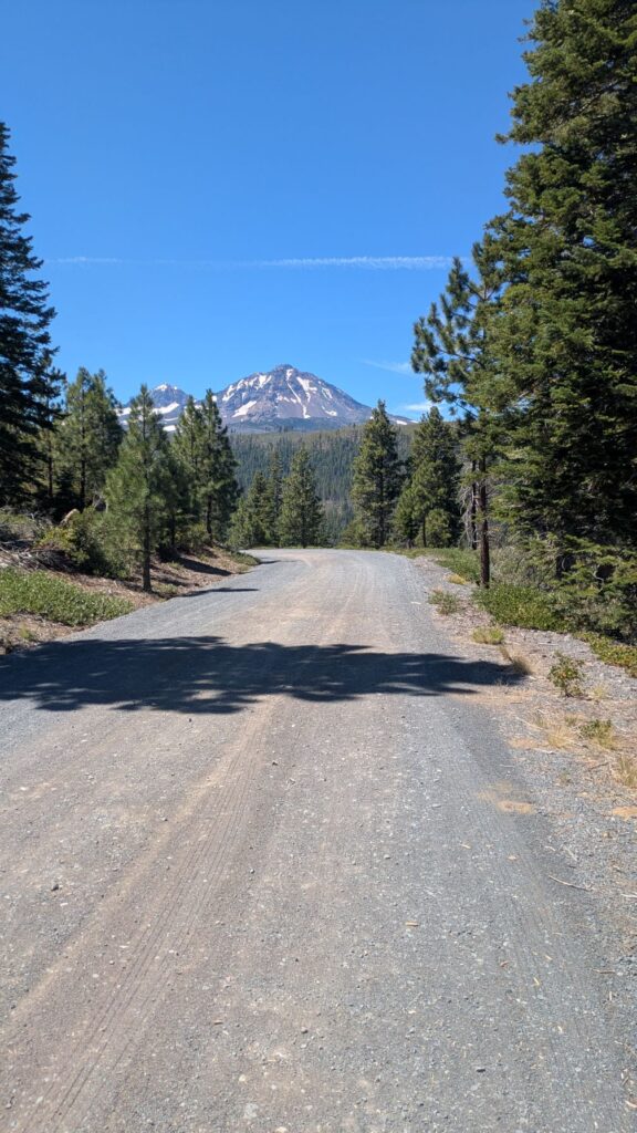 Gravel road with Mount Hood
